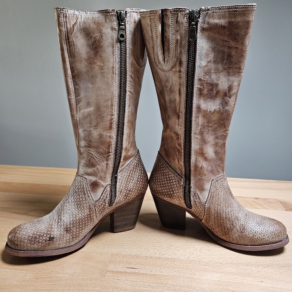 Roan by Bedstu Lace Up Style Leather Cowboy Boots 7.5 - Picture 7 of 13